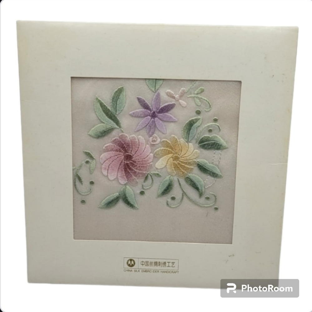 New Chinese Silk Handkerchief in Box